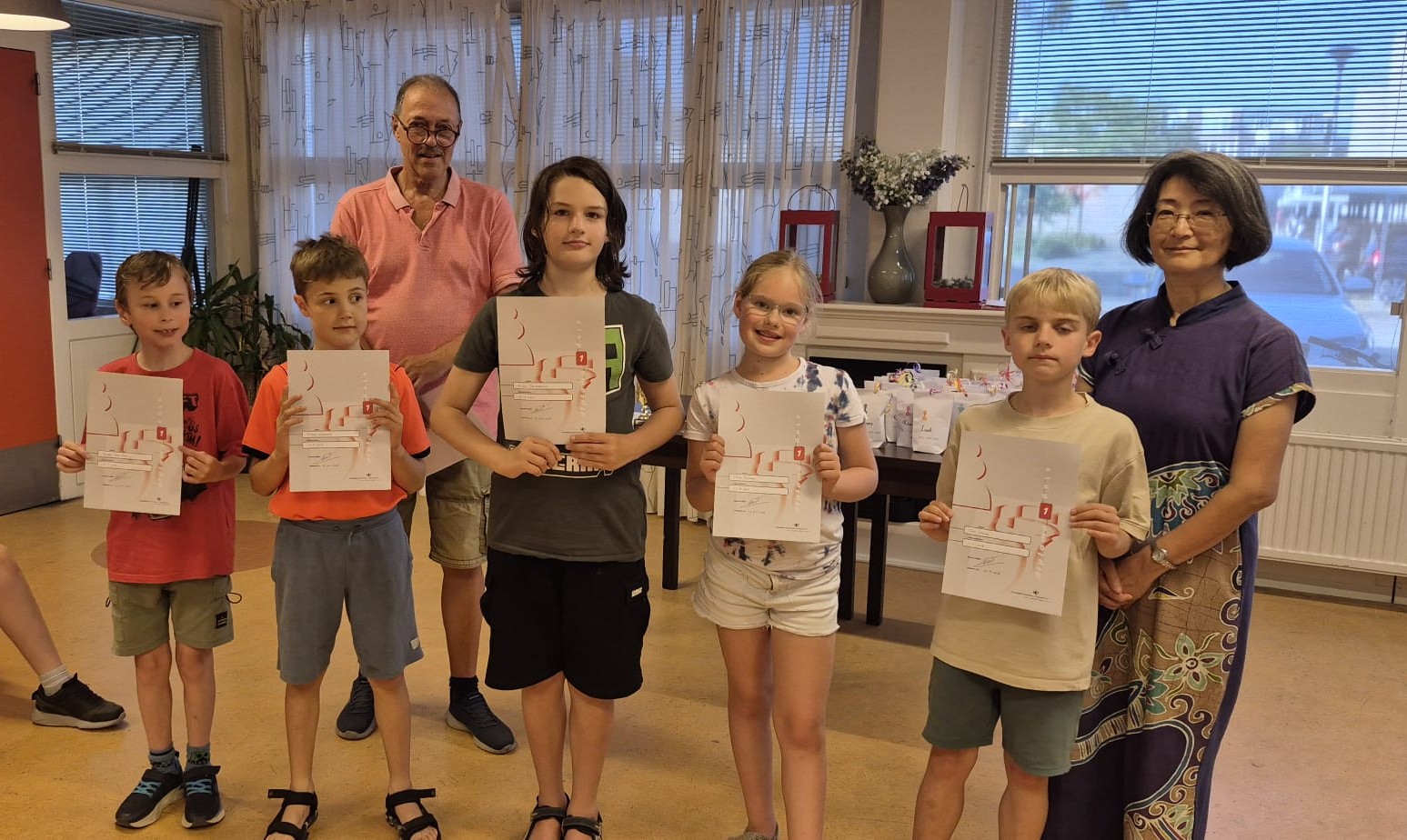 Diploma stap 1 voor Ruben-Timme-Rivas-Tessa-Tom